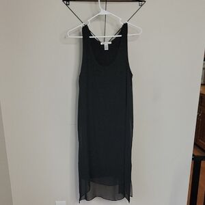 Kenneth Cole Black Sleeveless Sheer Overlay Dress Size 12